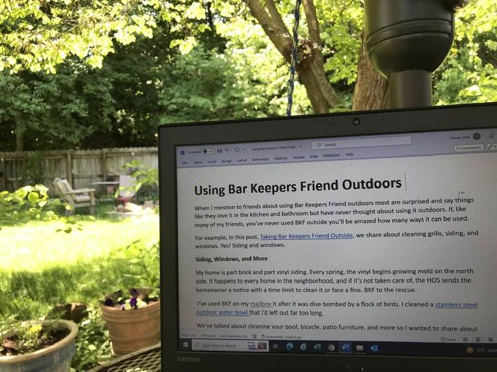Using Bar Keepers Friend Outdoors