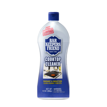 Bar Keepers Friend Cooktop Cleaner bottle for radiant and induction glass-ceramic cooktops, 13 oz.