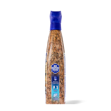 Bottle of Bar Keepers Friend Granite & Stone Cleaner & Polish with blue cap and label showing cleaning benefits.